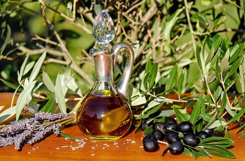 Miniature Bottles of Olive Oil